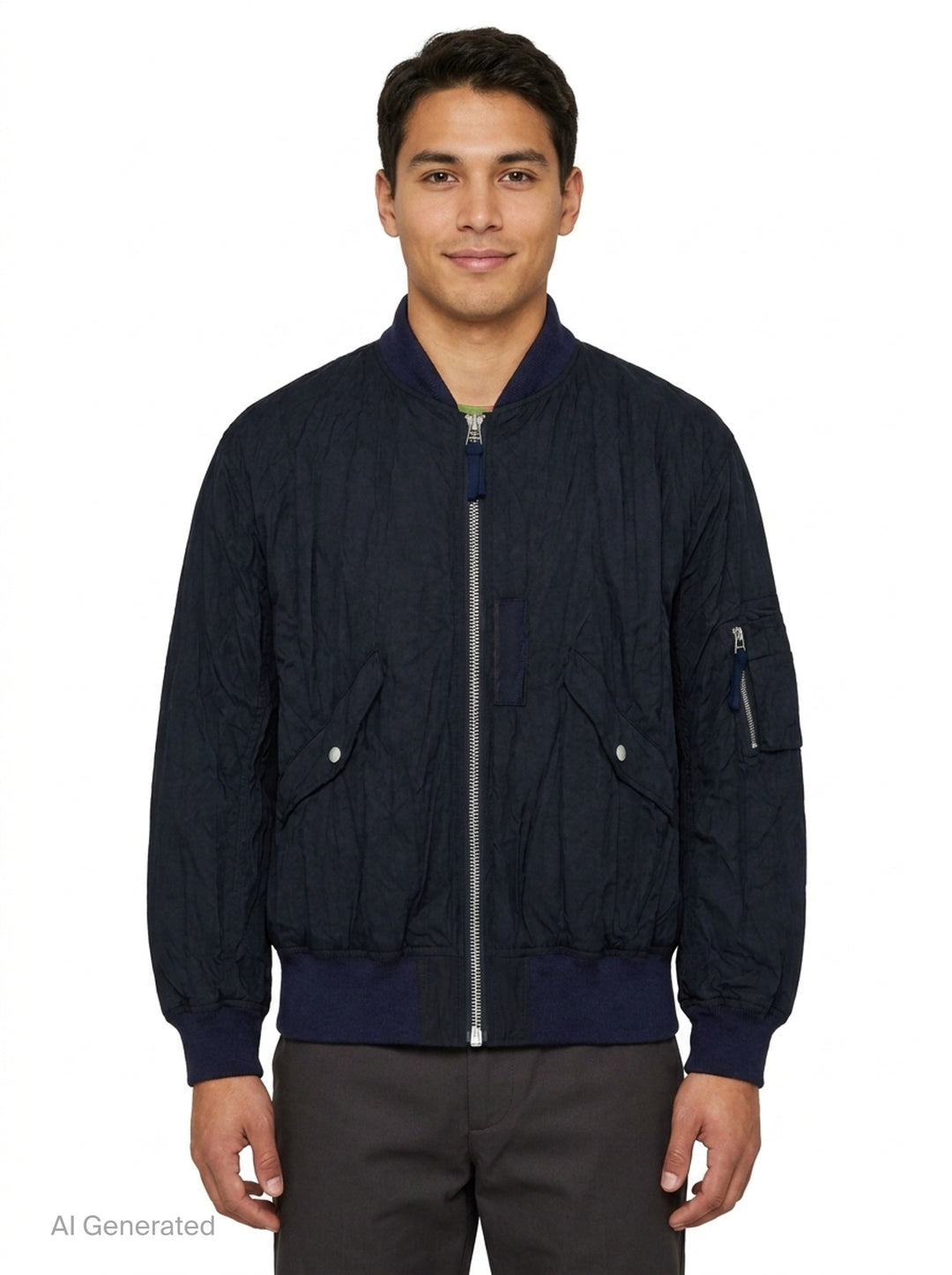 Polyester Wool Twill Blouson | Comme des Garçons Homme | Club21 - front