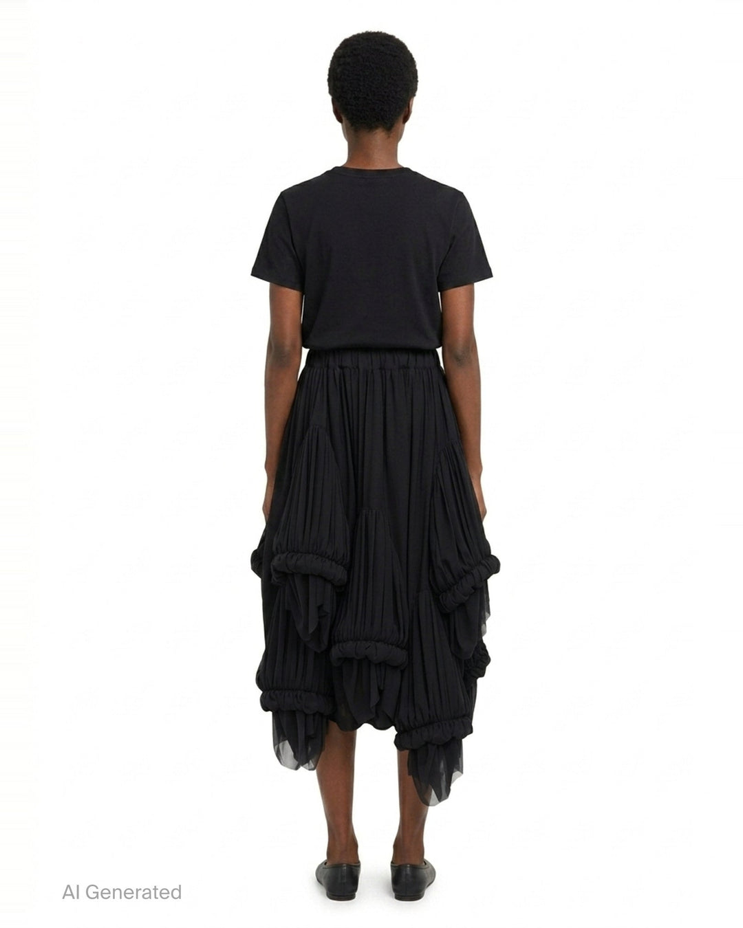 Layered Ruffle Pleated Skirt | Comme des Garçons | Club21 - back