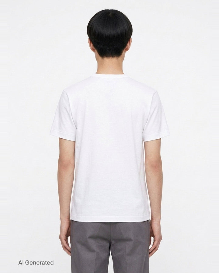 Double Heart Short Sleeve Tee | Comme des Garçons PLAY | Club21 - back