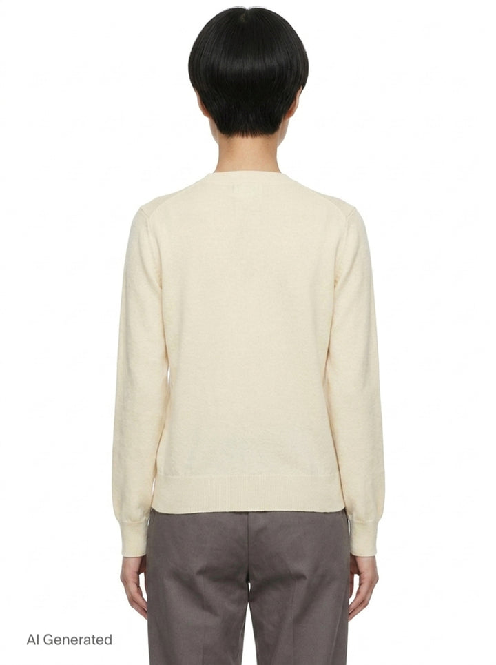 Pink Emblem Round Neck Cardigan | Comme des Garçons PLAY | Club21 - back