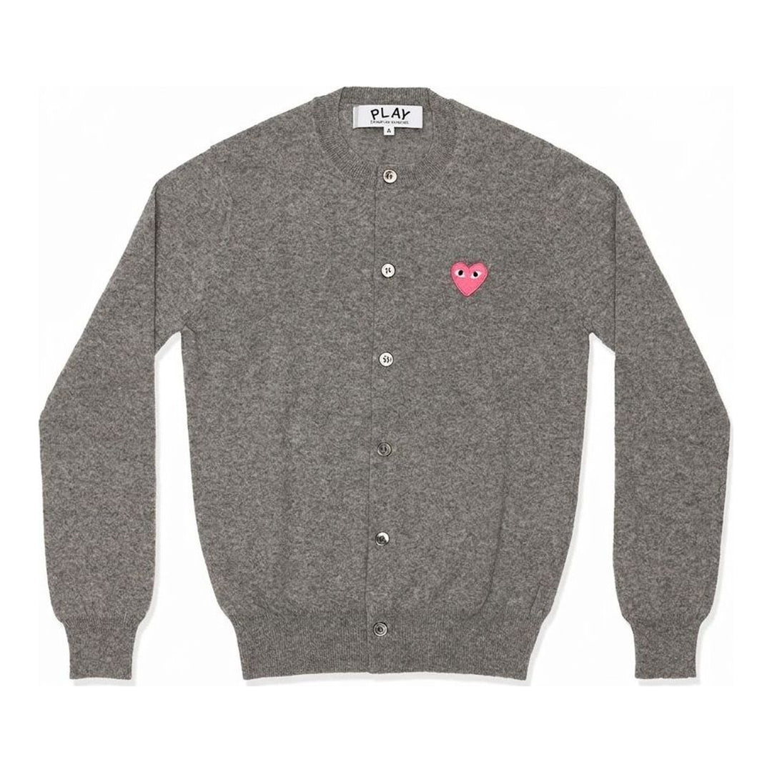 Pink Emblem Round Neck Cardigan | Comme des Garçons PLAY | Club21 - packshot