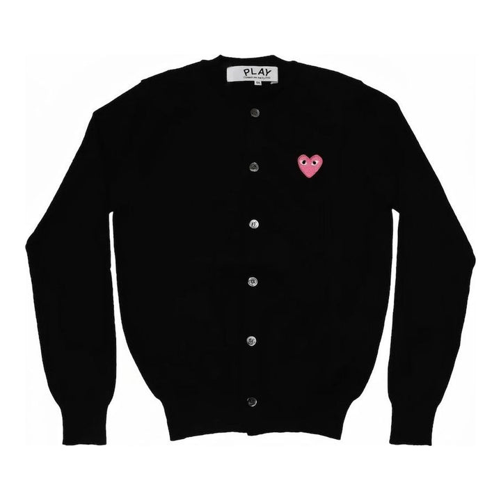 Pink Emblem Round Neck Cardigan | Comme des Garçons PLAY | Club21 - packshot