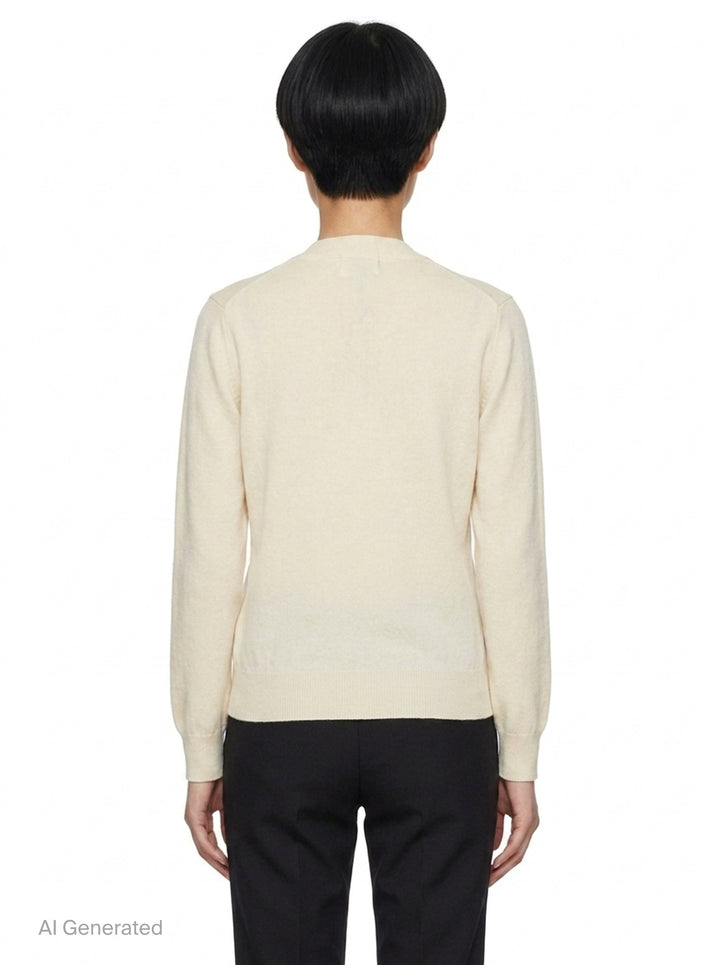 Pink Emblem V-Neck Cardigan | Comme des Garçons PLAY | Club21 - back