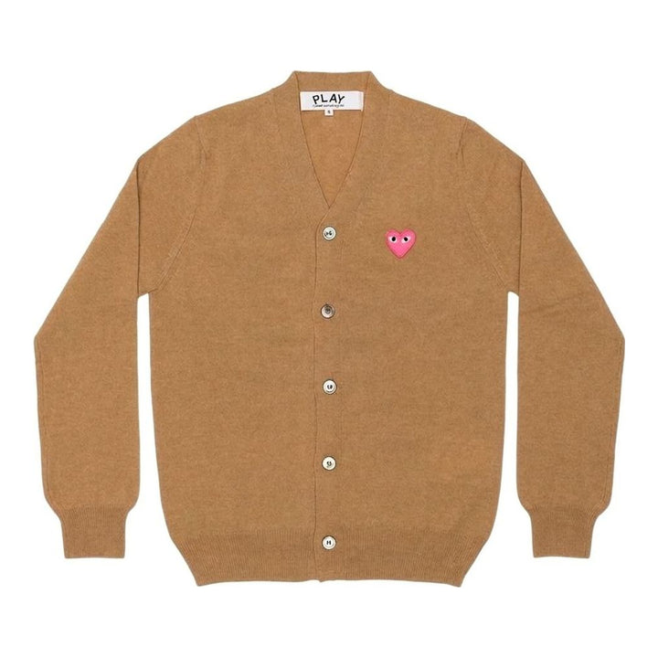 Pink Emblem V-Neck Cardigan | Comme des Garçons PLAY | Club21 - packshot