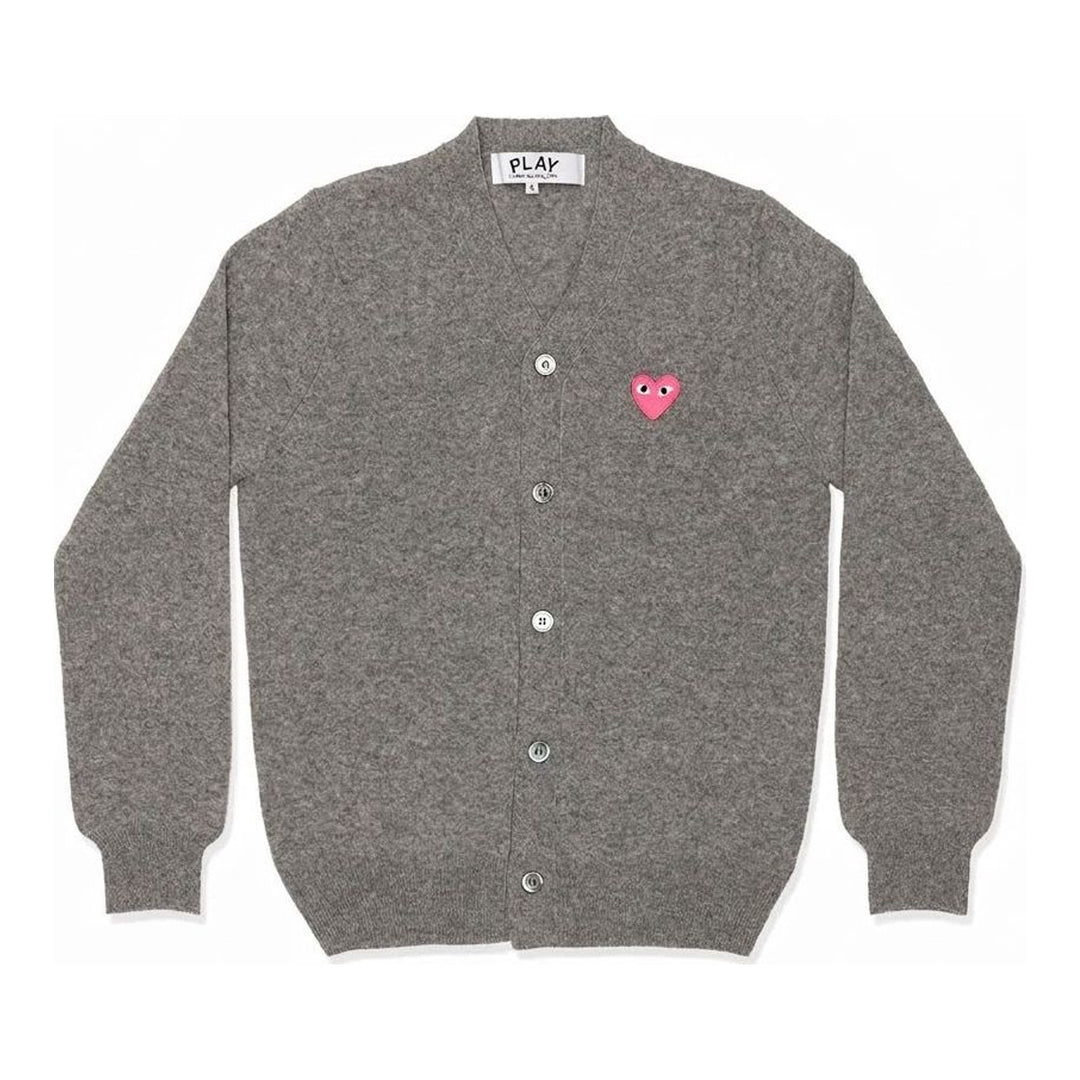 Pink Emblem V-Neck Cardigan | Comme des Garçons PLAY | Club21 - packshot