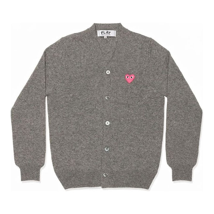 Pink Emblem V-Neck Cardigan | Comme des Garçons PLAY | Club21 - packshot