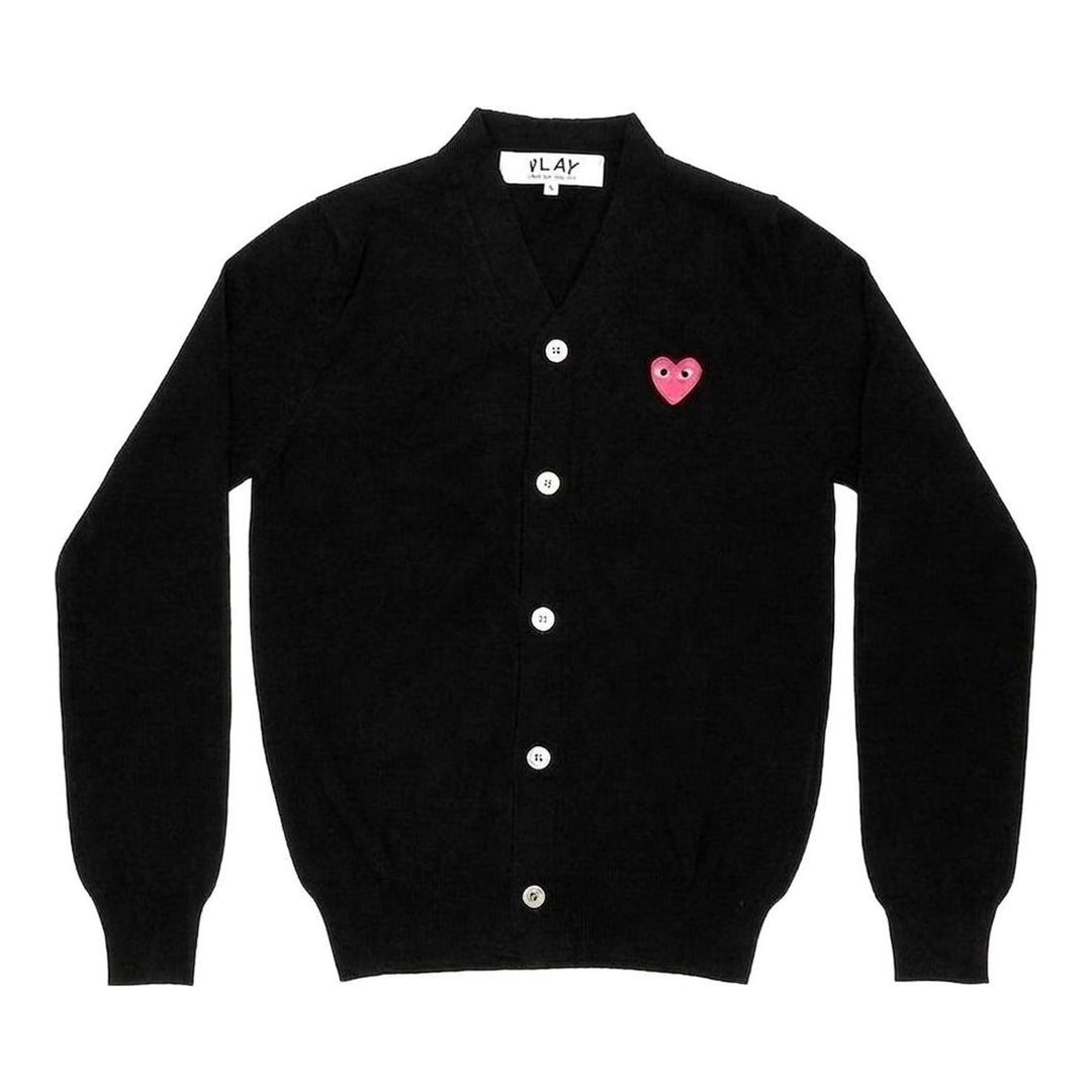 Pink Emblem V-Neck Cardigan | Comme des Garçons PLAY | Club21 - packshot
