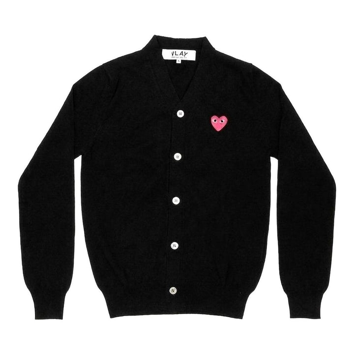 Pink Emblem V-Neck Cardigan | Comme des Garçons PLAY | Club21 - packshot