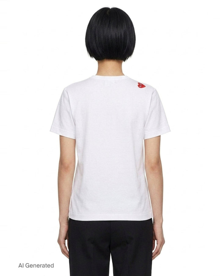 Polka Dot Double Heart Tee | Comme des Garçons PLAY | Club21 - back