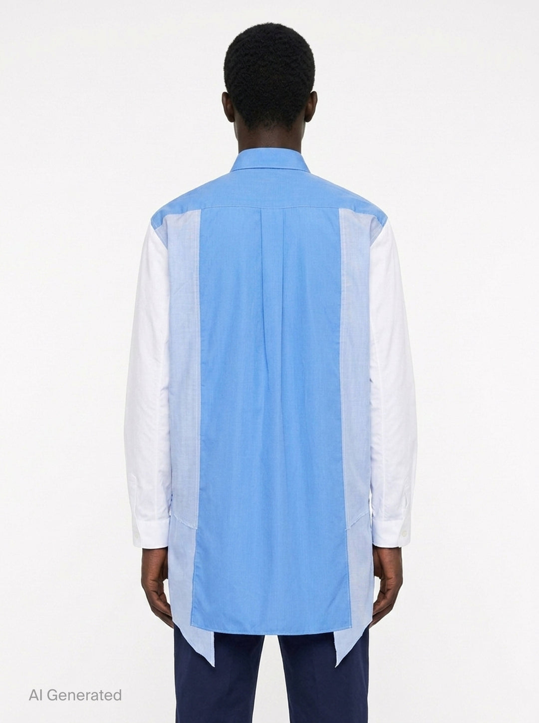 Colour Block Panelled Long Sleeve Shirt | Comme des Garçons SHIRT | Club21 - back