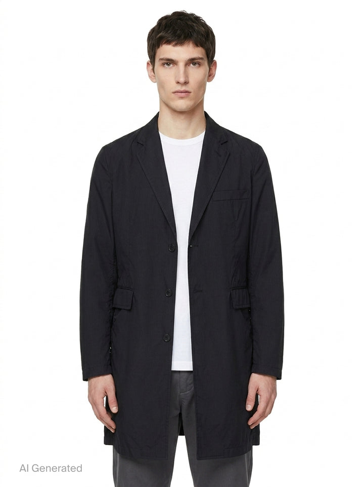 Longline Tailored Blazer Coat | Comme des Garçons SHIRT | Club21 - front