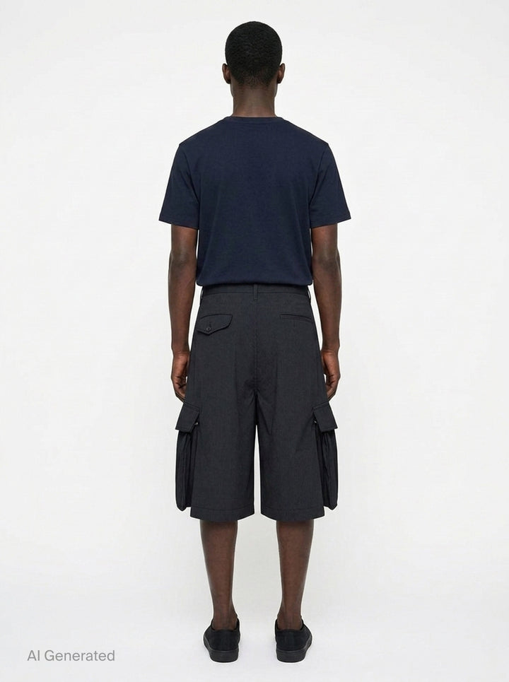 Pinstripe Cargo Shorts | Comme des Garçons SHIRT | Club21 - back