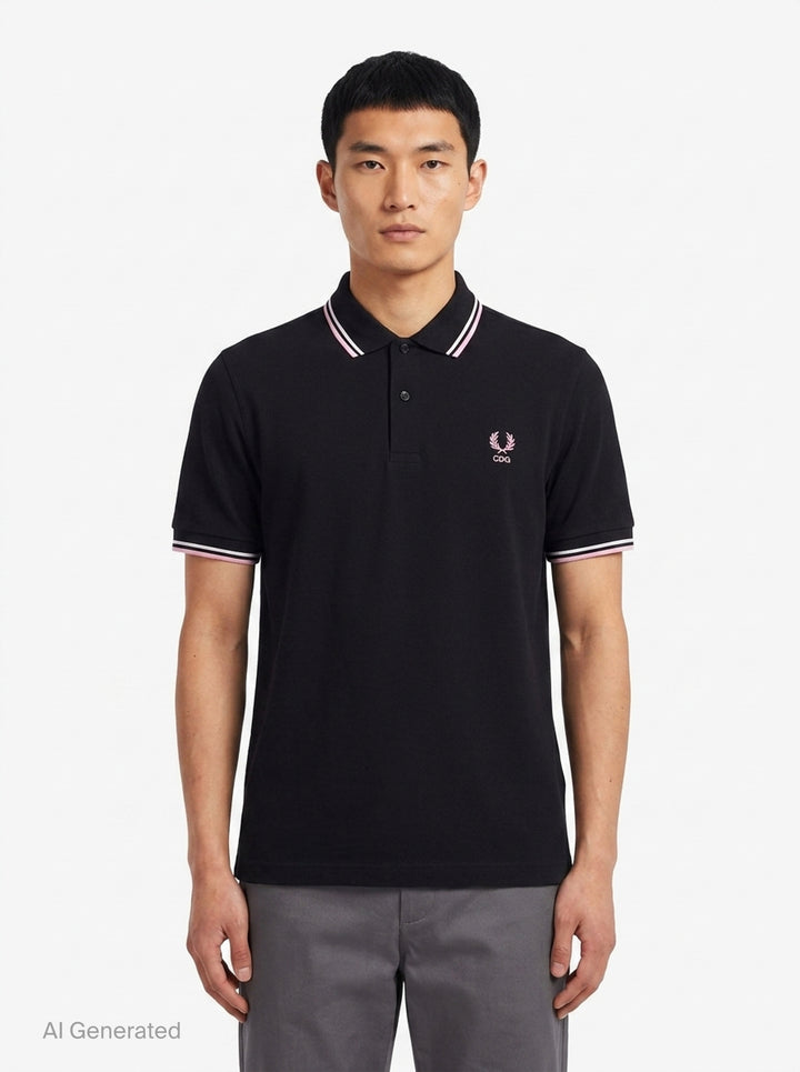 Short Sleeve Polo Shirt | Comme des Garçons SHIRT | Club21 - front