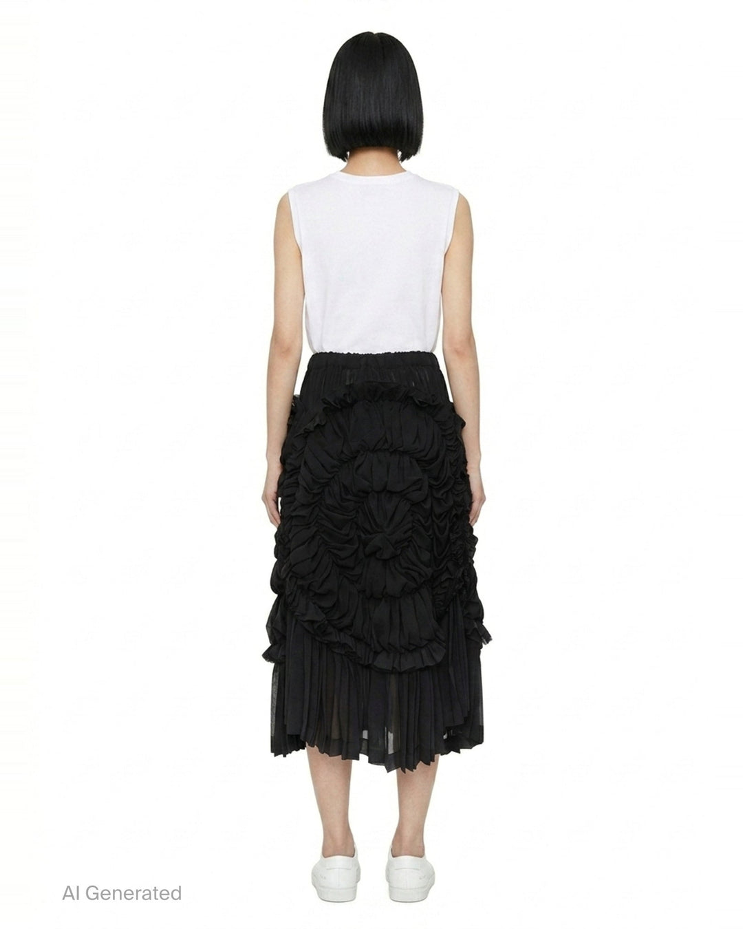 Tiered Ruffled Gathered Skirt | Comme des Garçons | Club21 - back