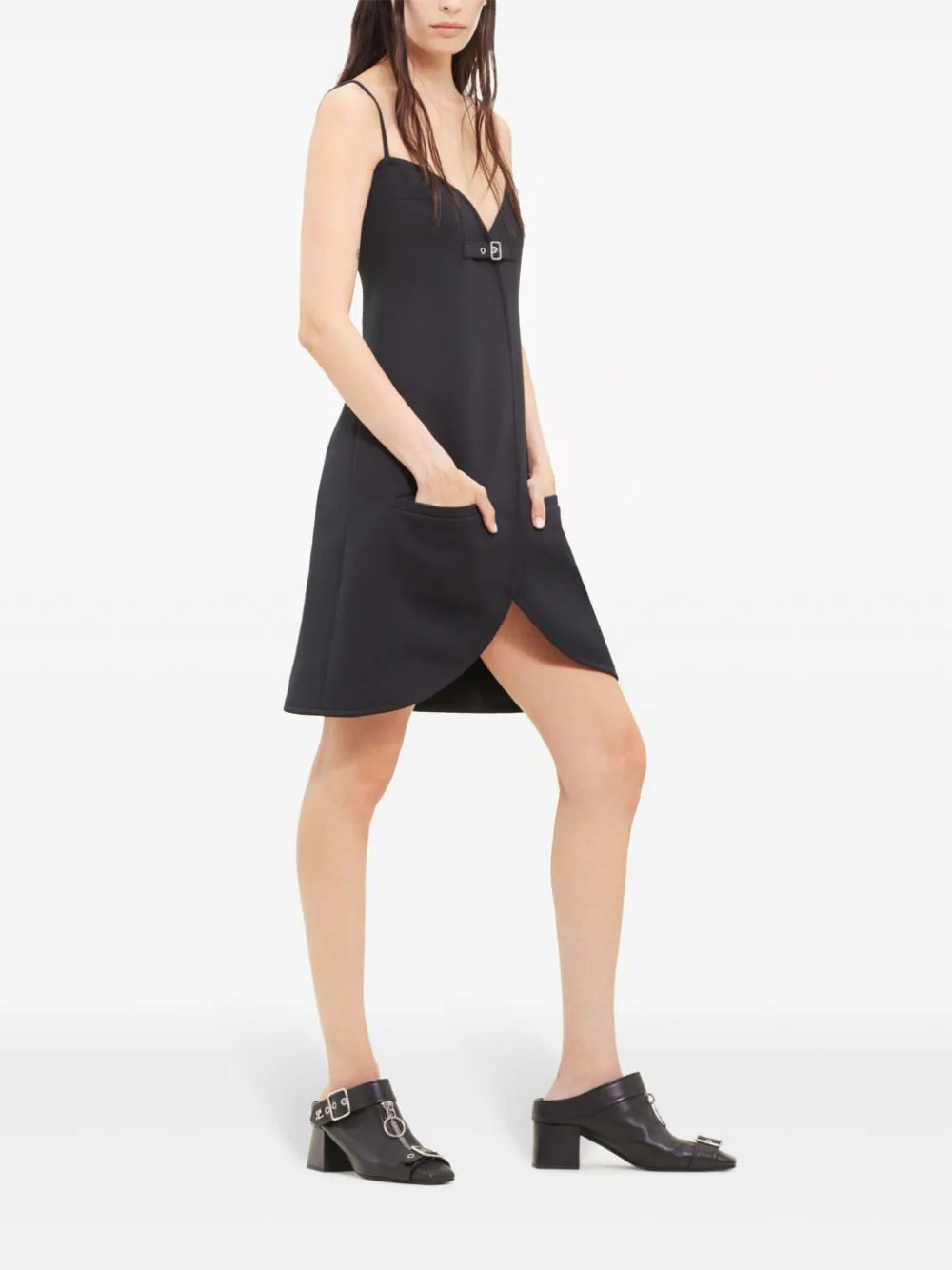 courreges-Ellipse-Twill-Dress-Black-3