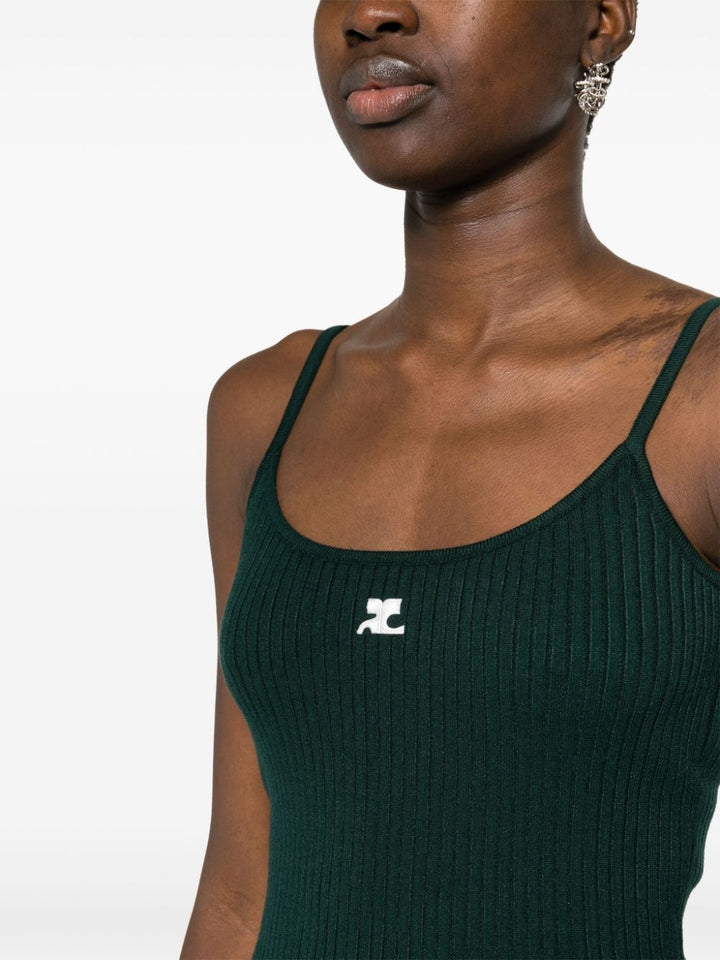 courreges-Reedition-Knit-Tank-Top-Dark-Green-5