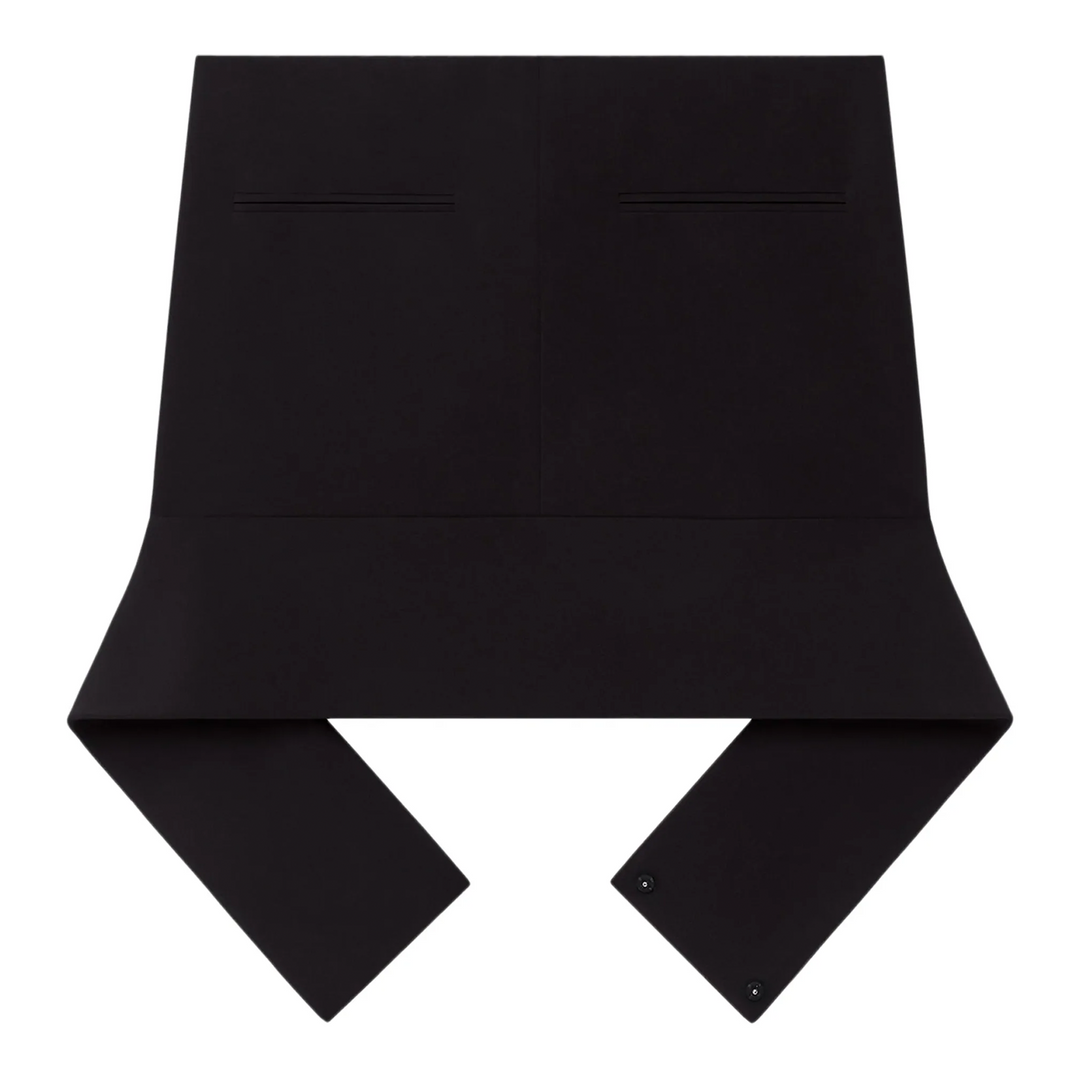 Reversed Belt Crepe Mini Skirt