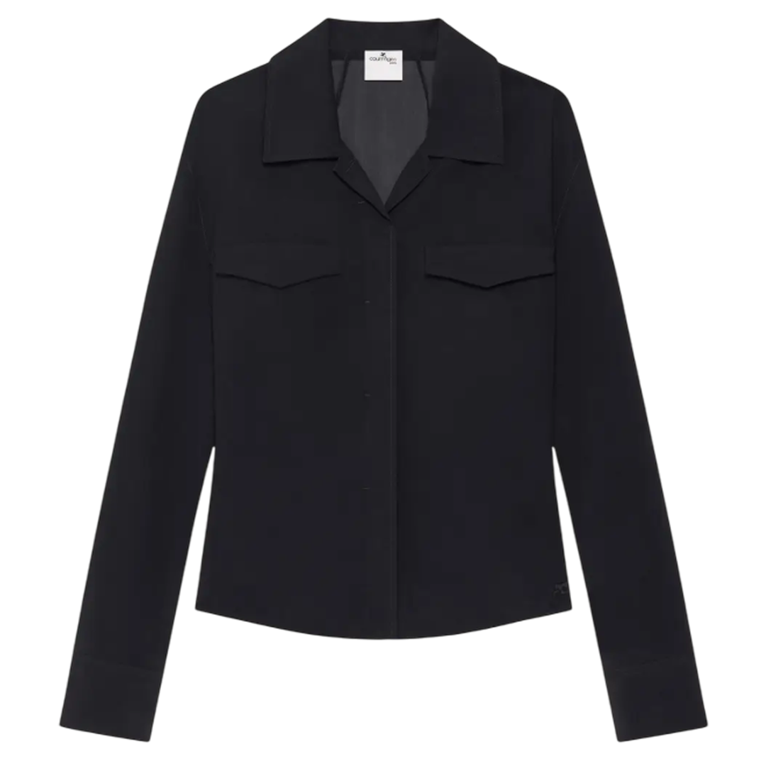 courreges_2-Pocket_Cotton_Shirt_Black