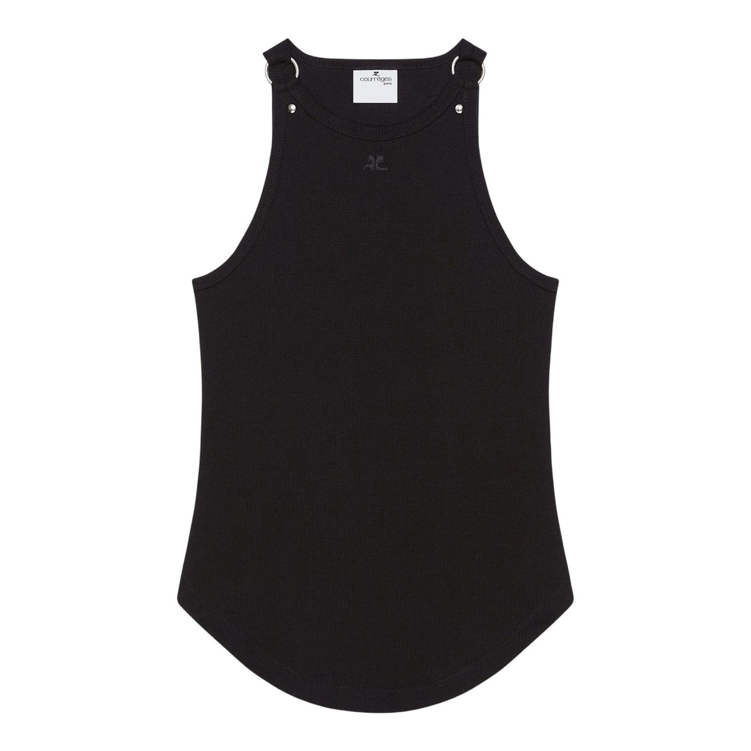 Club21 - courreges - Buckle 90'S Rib Tank Top - TANK TOPS - Black