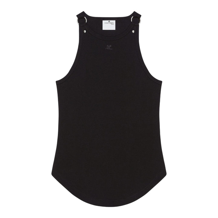 Club21 - courreges - Buckle 90'S Rib Tank Top - TANK TOPS - Black