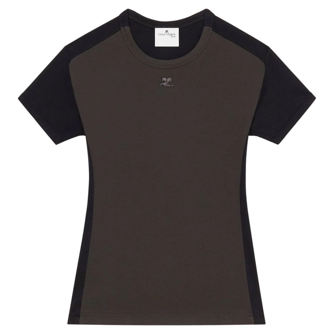 courreges_Contrast_Frame_T-Shirt_Black