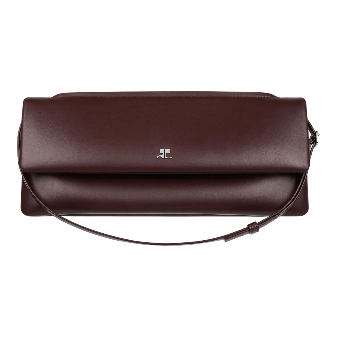 Club21 - courreges - Cuff Leather Mini Clutch - HANDBAGS - Burgundy