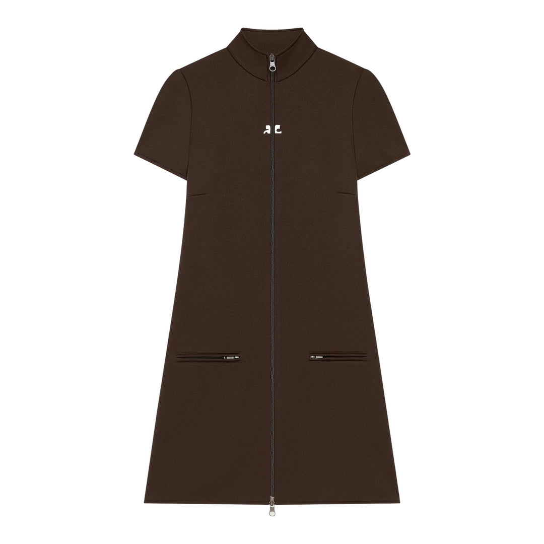 Club21 - courreges - Interlock Tracksuit Mini Dress - KNIT DRESSES - Brown