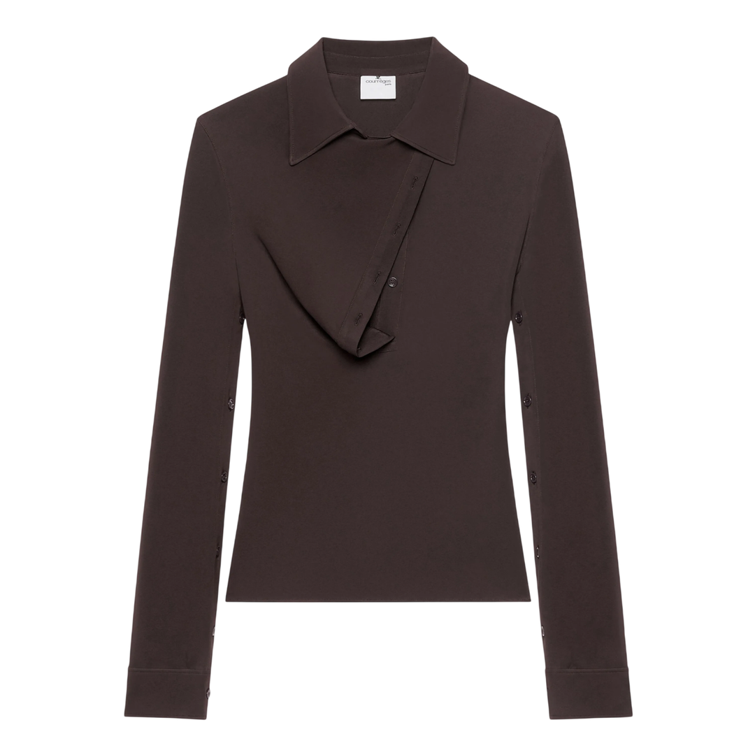 Oblique Crepe Jersey Shirt