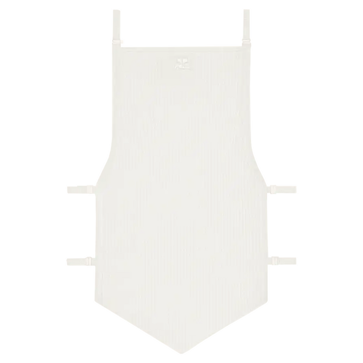 Opened Pointy Rib Knit Top