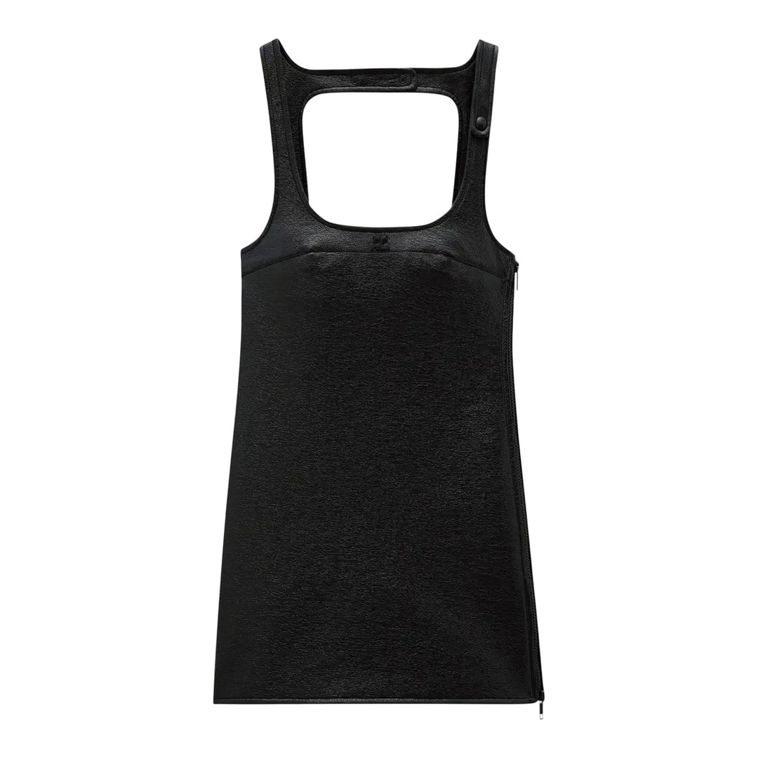 Club21 - courreges - Reedition A-Line Vinyl Dress - WOVEN DRESSES - Black