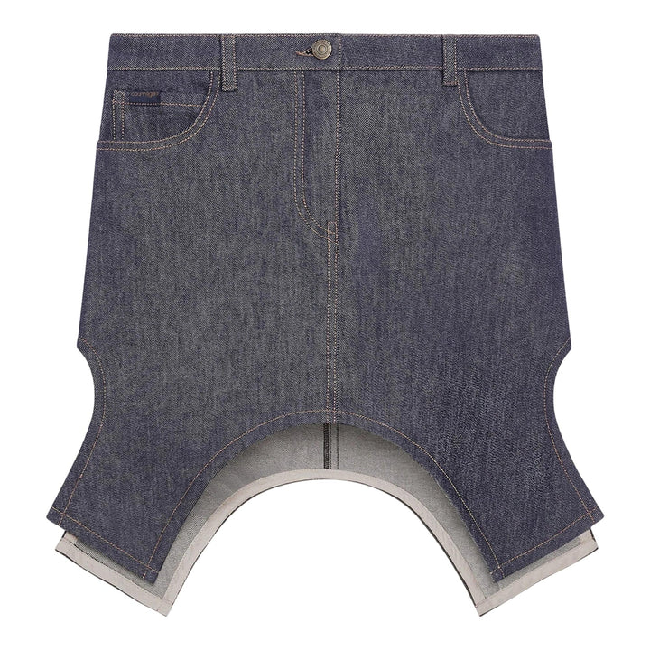 Club21 - courreges - Reversed Denim Mini Skirt - SKIRTS - Denim
