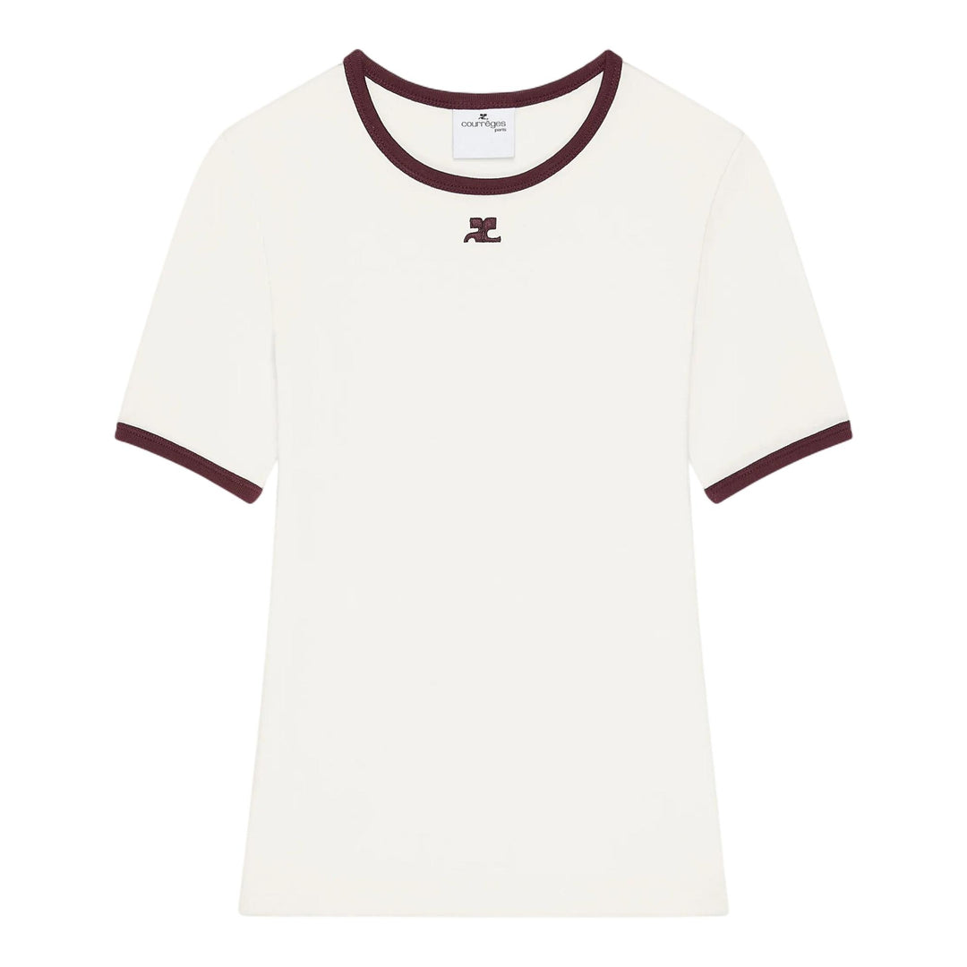 Club21 - courreges - Signature Contrast T-Shirt - TEES - White