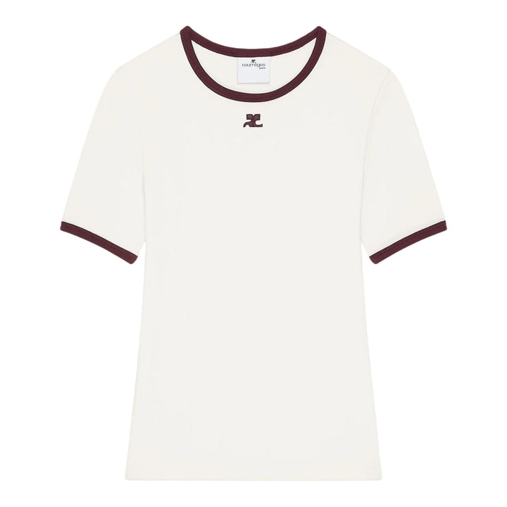 Club21 - courreges - Signature Contrast T-Shirt - TEES - White