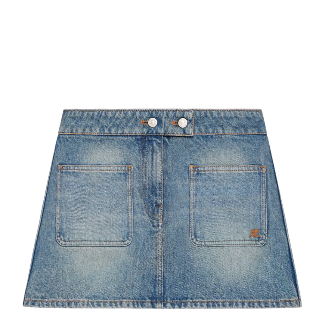 Signature Denim Mini Skirt