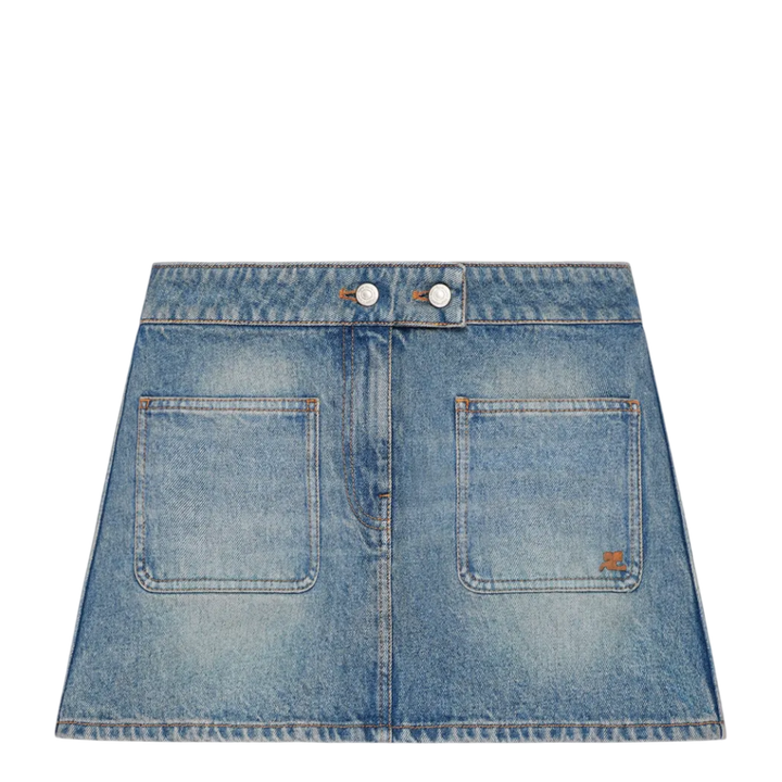 Signature Denim Mini Skirt