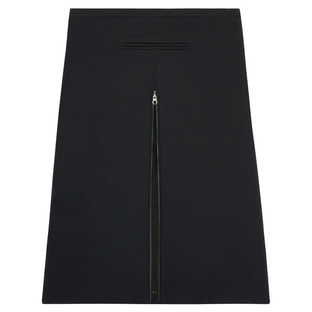 Tailored Zipped Twill Skirt