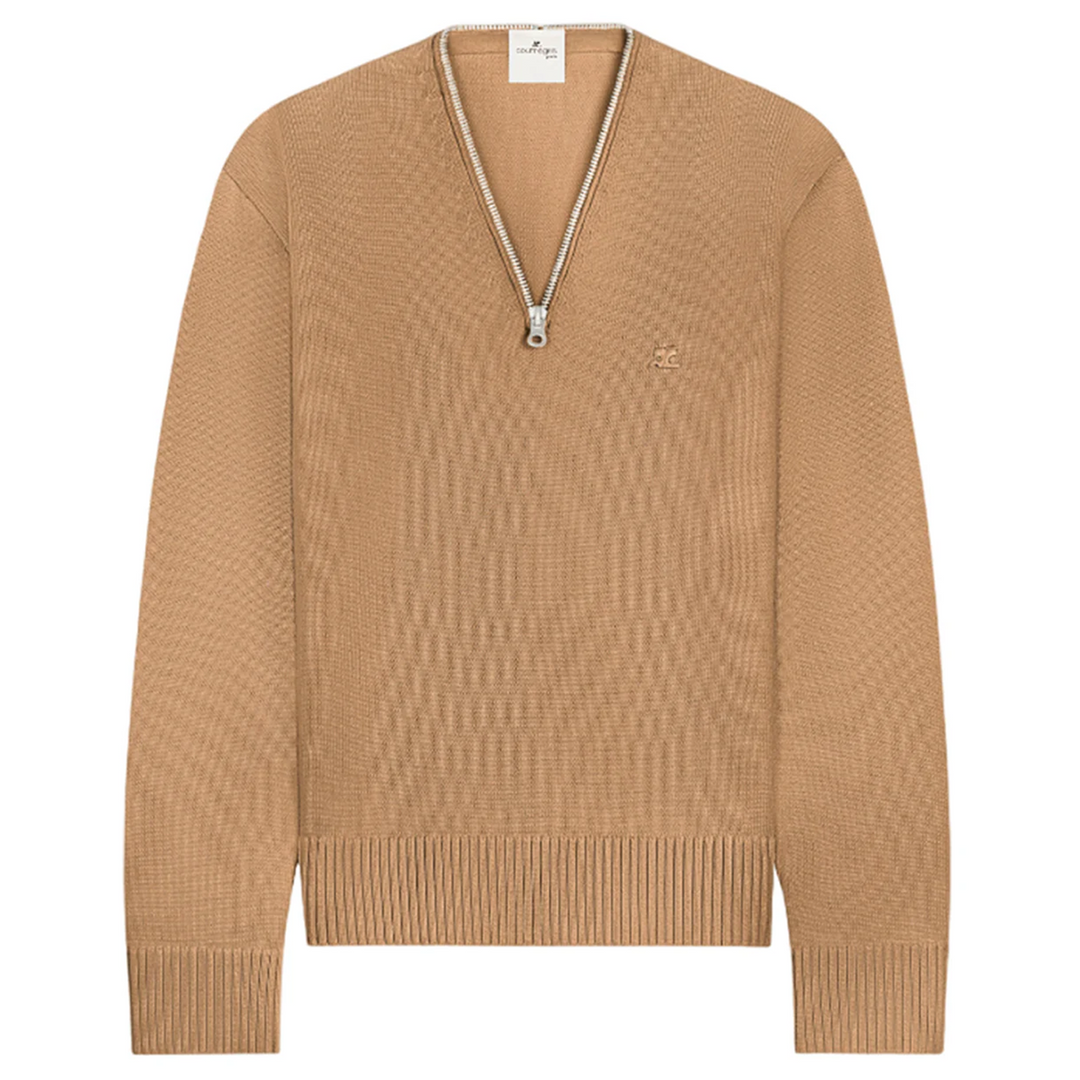 Zipped Wool Sweater