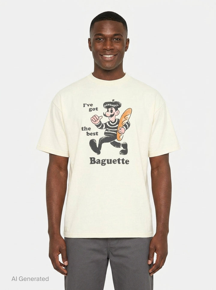 Baguette Graphic Tee | Domrebel | Club21 - front