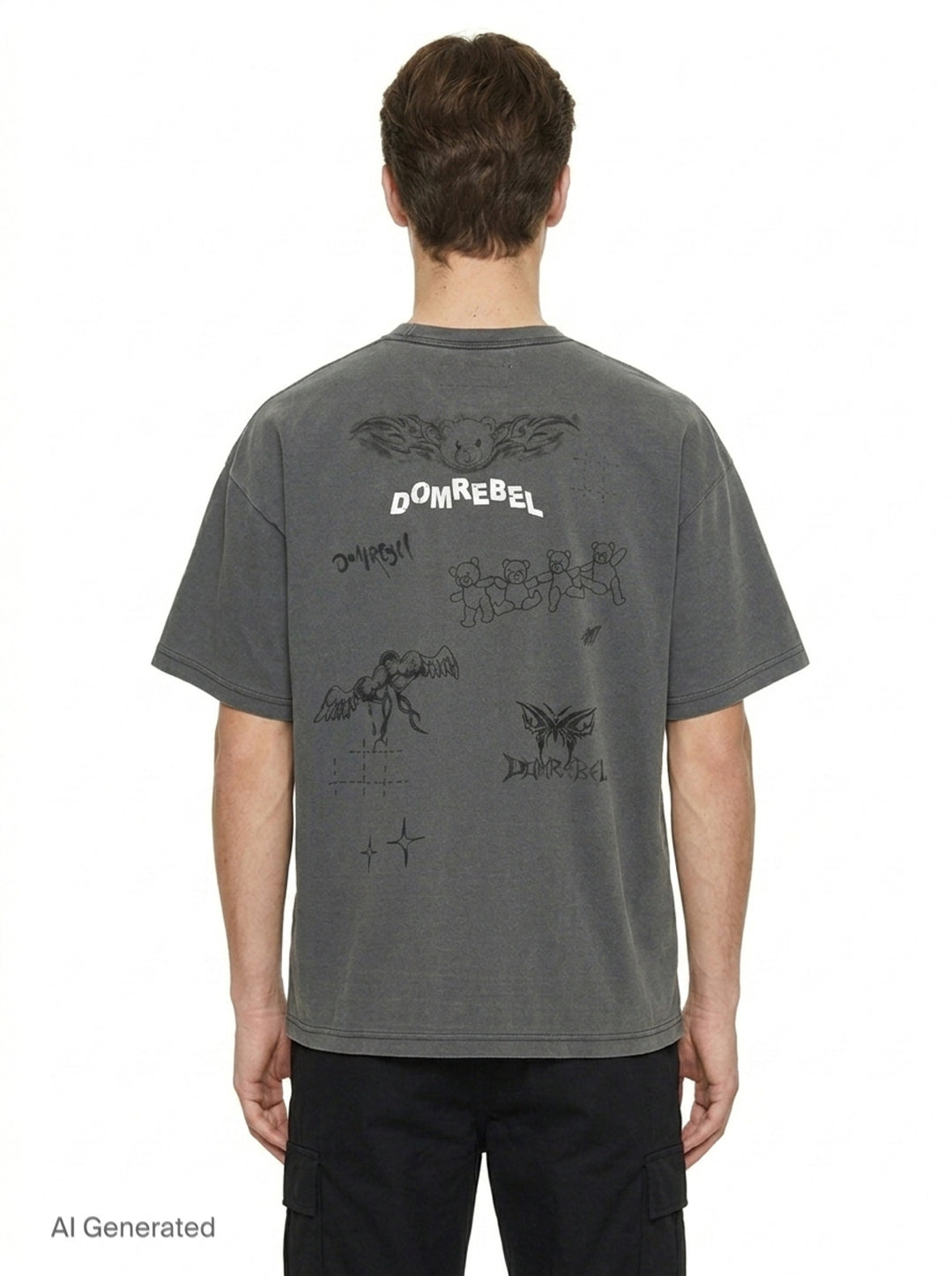 Teddy Bear Graphic Tee | Domrebel | Club21 - back