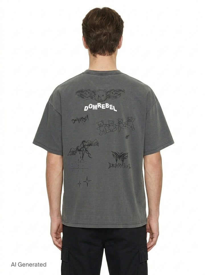 Teddy Bear Graphic Tee | Domrebel | Club21 - back