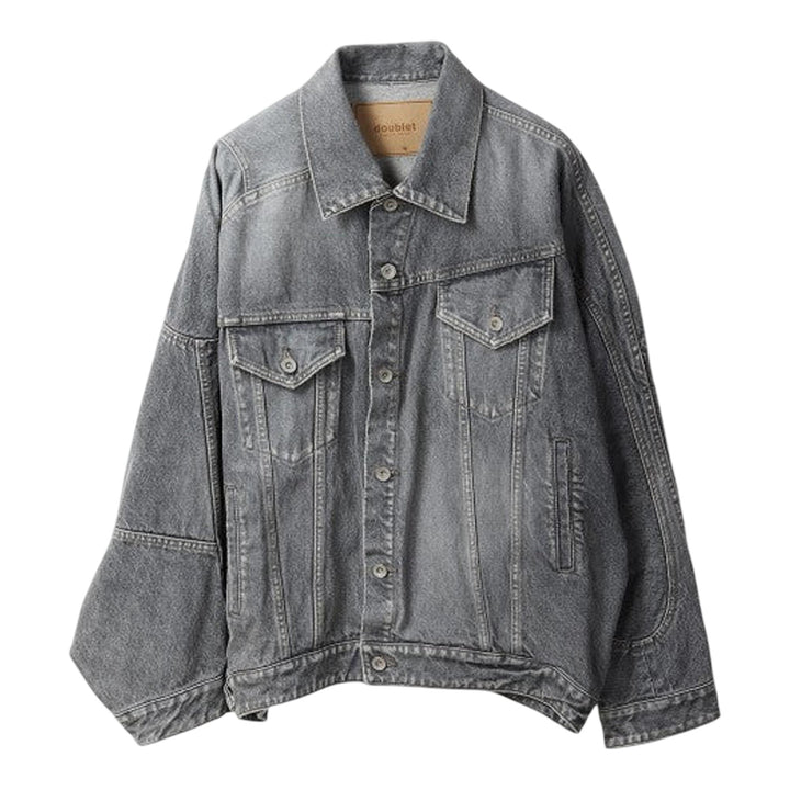 Club21 - doublet - Distorted Cutting Denim Jacket - BLOUSON - Black