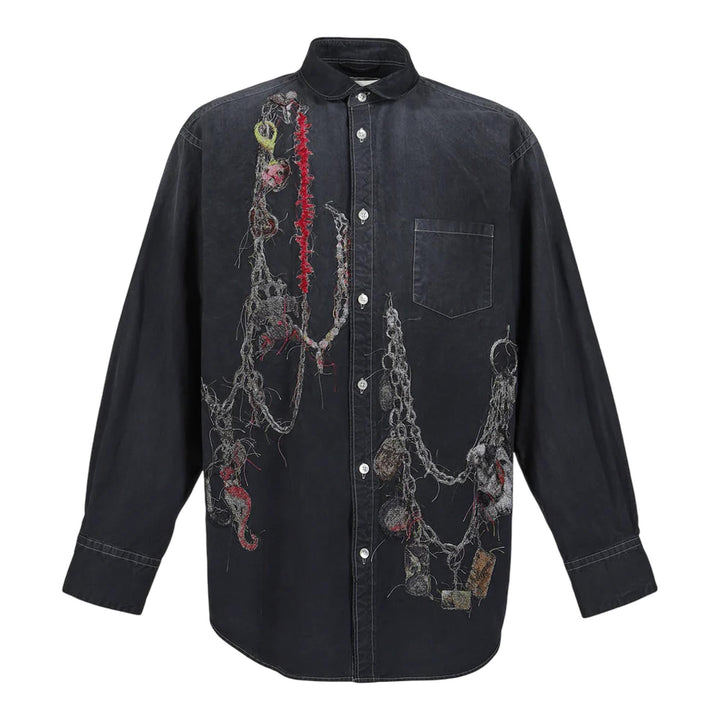 Club21 - doublet - Embroidered Chain Shirt - SHIRTS - Grey