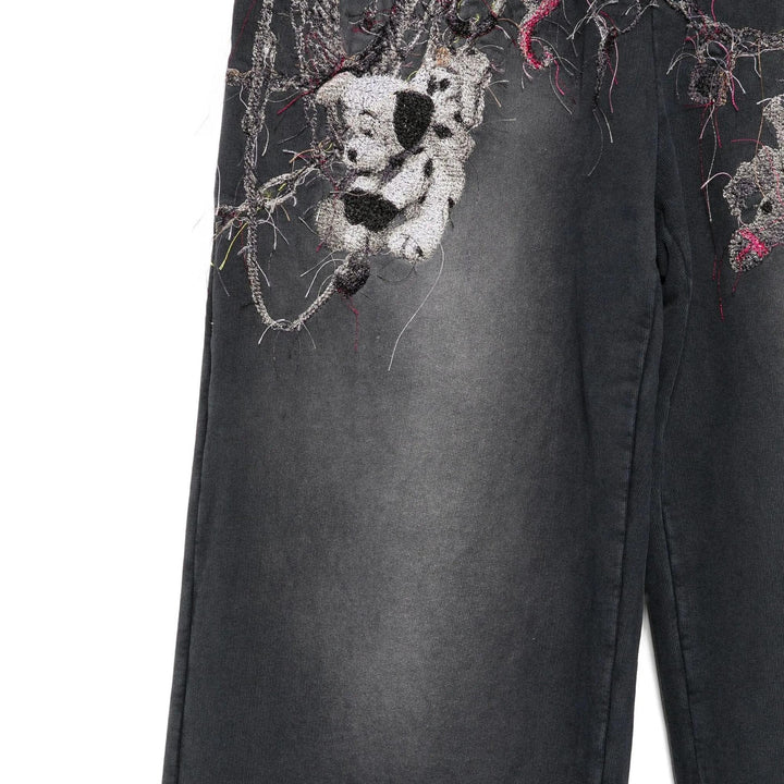 Club21 - doublet - Embroidered Chain Sweatpants - SWEATPANTS - Grey
