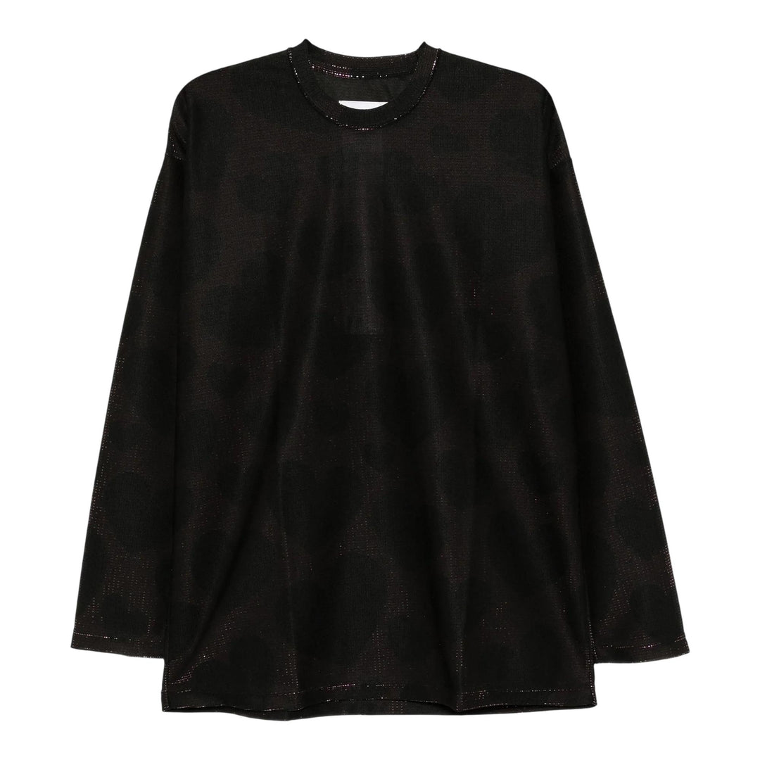 Club21 - doublet - Heart Print Sparkling Long Sleeve T-Shirt - TEES - Pink