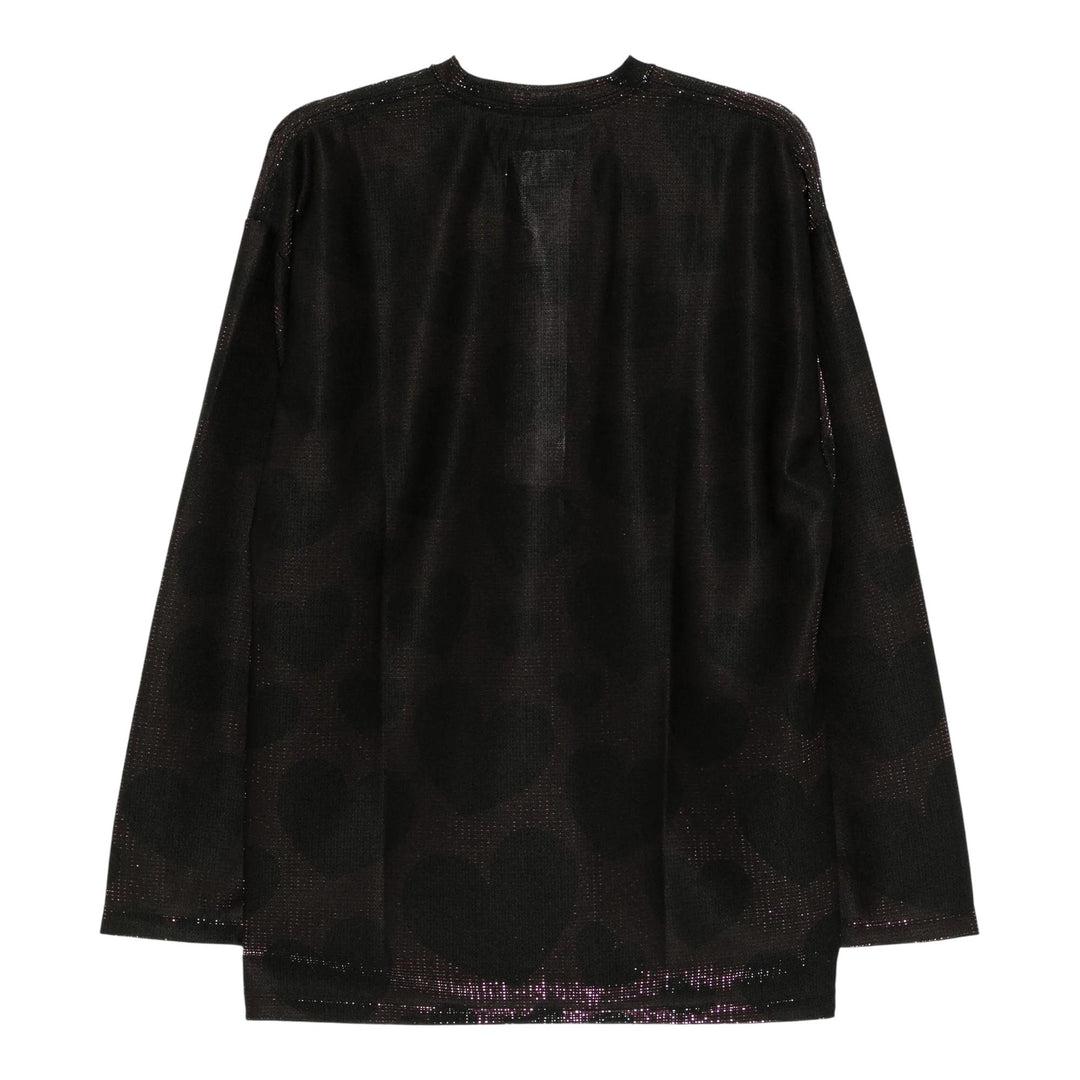 Club21 - doublet - Heart Print Sparkling Long Sleeve T-Shirt - TEES - Pink