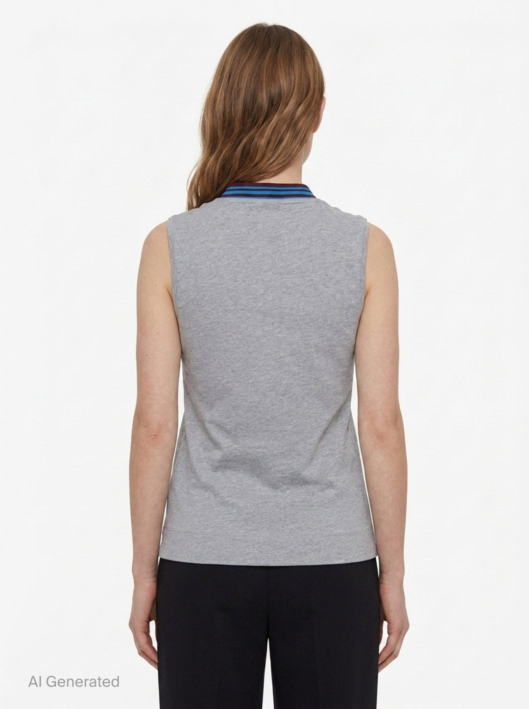 Contrast Stripe Heart Neck Tank | Dries Van Noten | Club21 - back