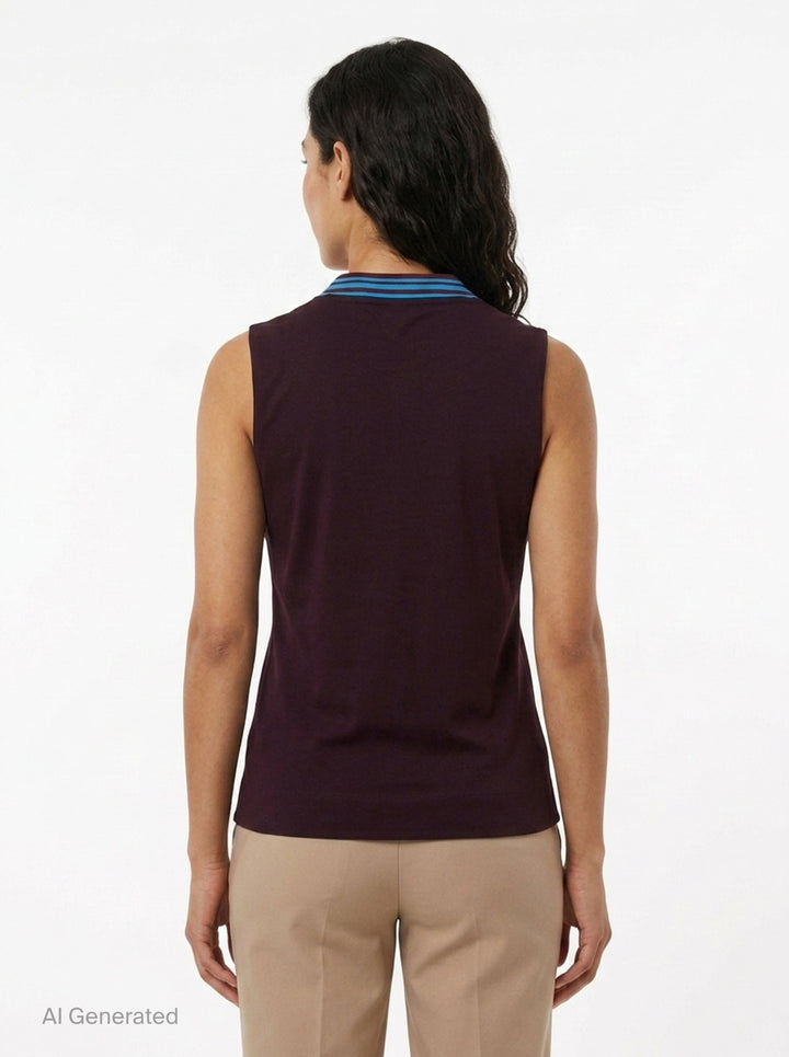 Contrast Stripe Heart Neck Tank | Dries Van Noten | Club21 - back