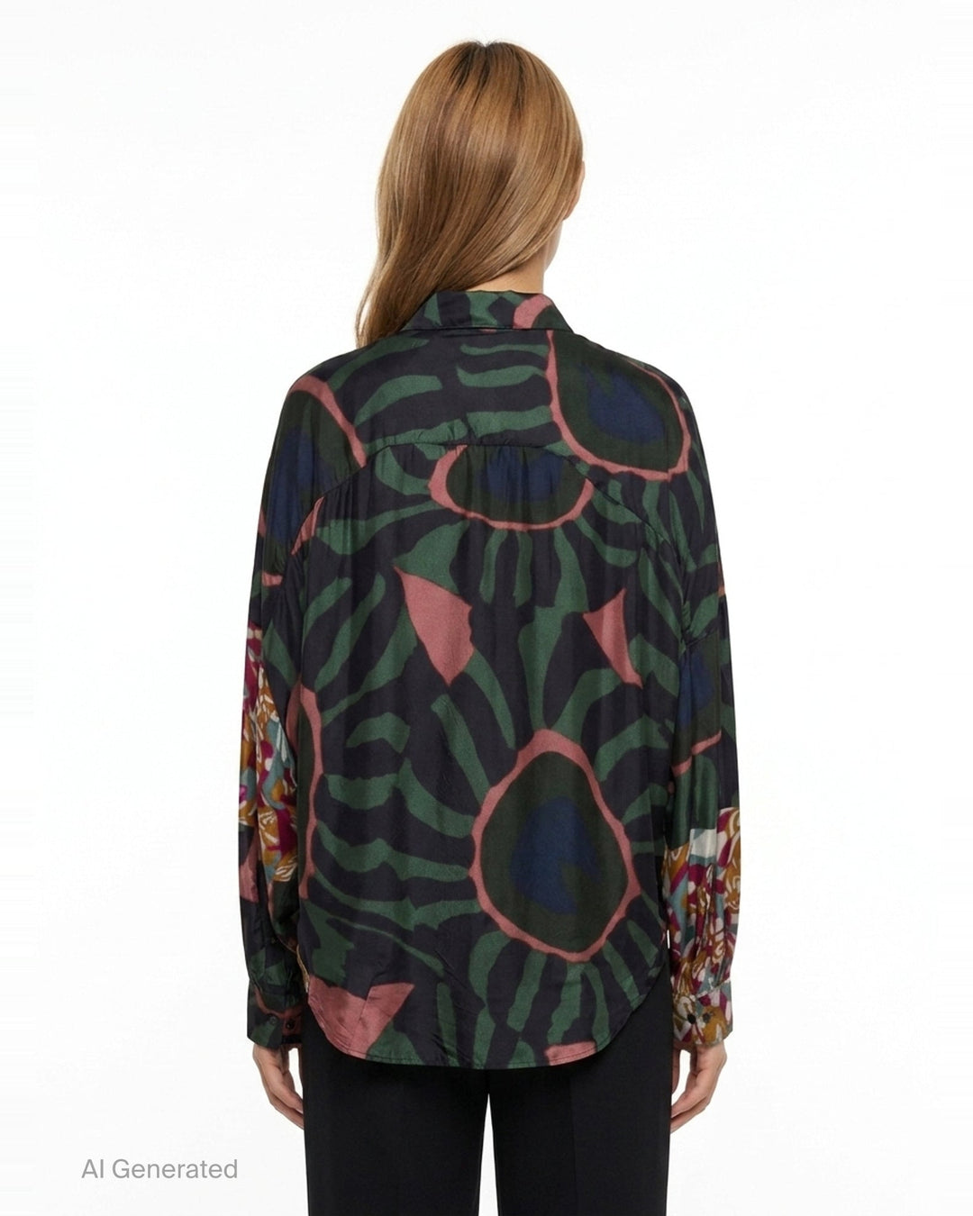 Oversized Cocoon Print Shirt | Dries Van Noten | Club21 - back