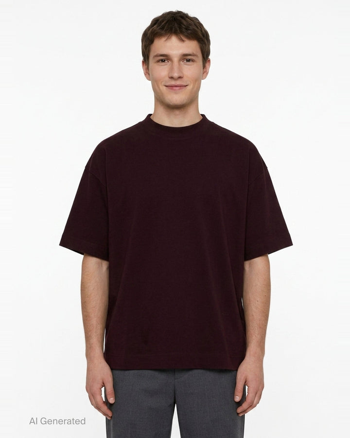Oversized Mock Neck Tee | Dries Van Noten | Club21 - front