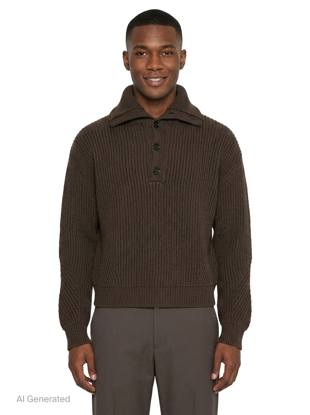 Ribbed Half-Button Sweater | Dries Van Noten | Club21 - front